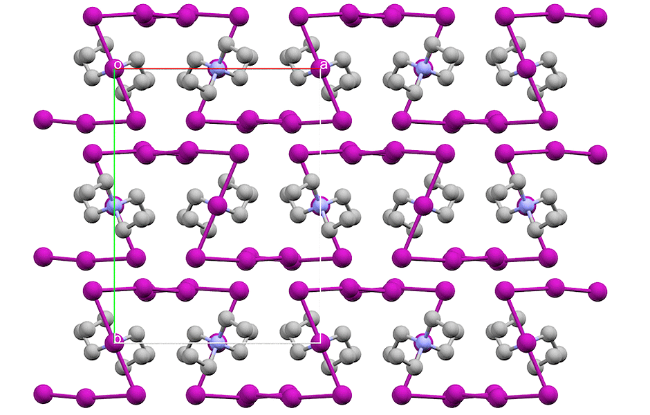 Organic polyiodides exhibit a very rich structural chemistry, comprising iodine chains with various lengths and geometries.